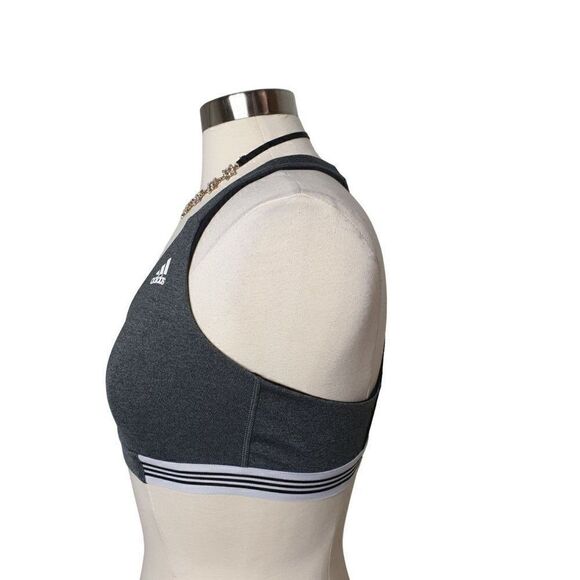 Adidas Women's Sports Bra Ace 3s Grey Sports Bra Mid Impact Medium - Picture 3 of 5